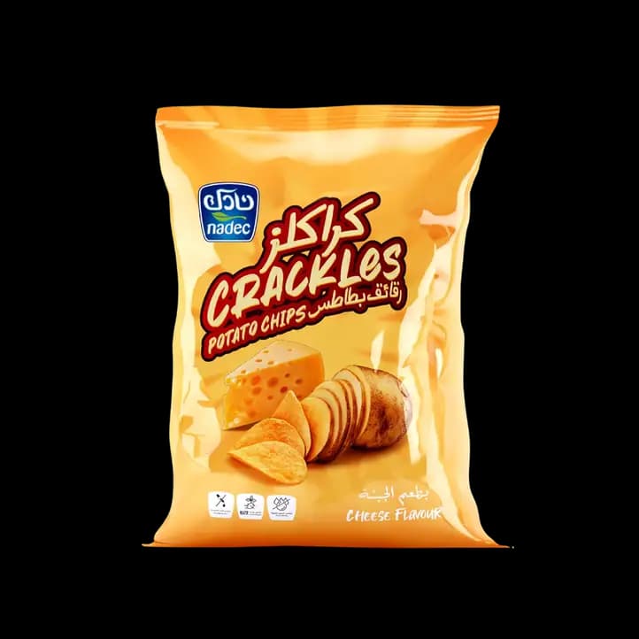 Nadec Crackles Potato Chips Cheese, 155g
