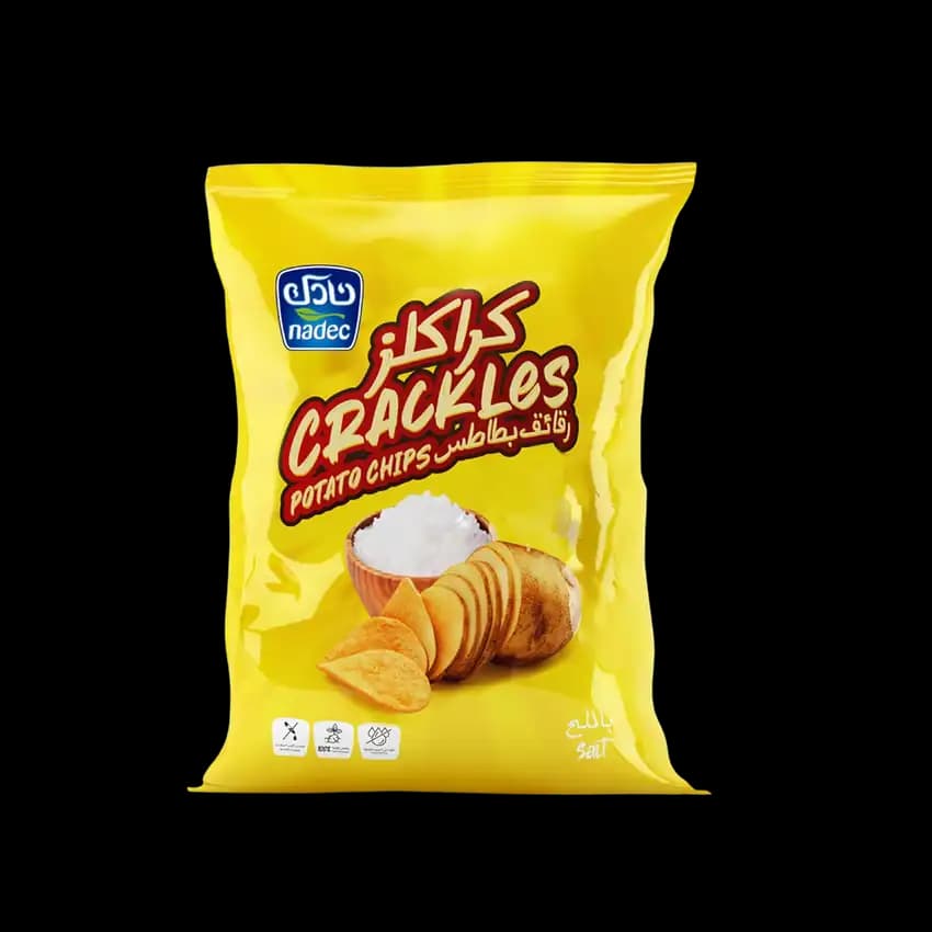 Nadec Crackles Potato Chips Salted, 155g