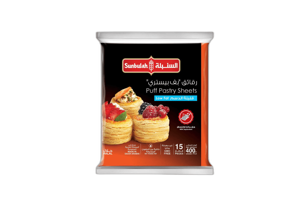 Sunbulah Low Fat Puff Pastry SQ, 400g