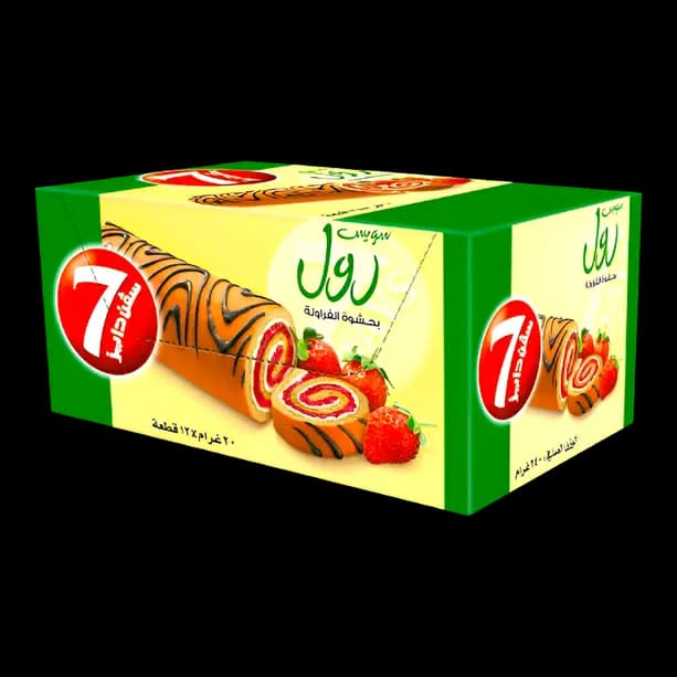 Lusine 7 Days Strawberry Swiss Rol, 20g 12 pcs