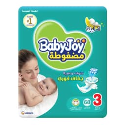 Babyjoy Tape Size 3 (6, 12kg) 68 Diapers - image 2