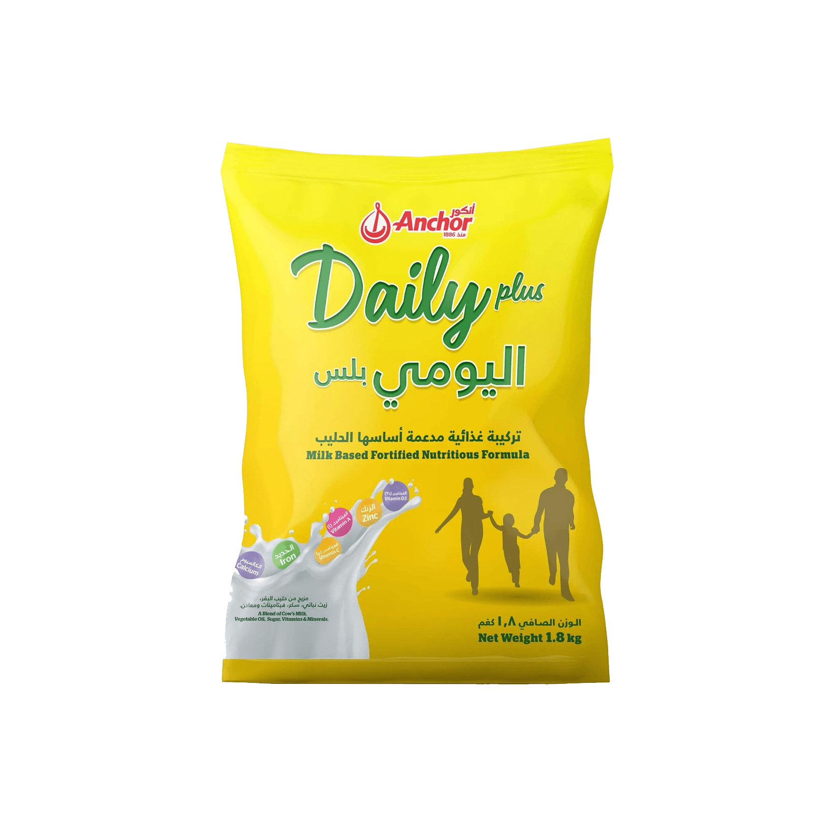 Anchor Daily Plus Milk Powder, 1.8kg