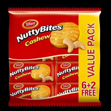 Tiffany Nutty Bites Cashew 8 x, 72g