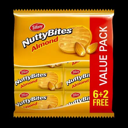 Tiffany Nutty Bites Almond 8 x, 72g