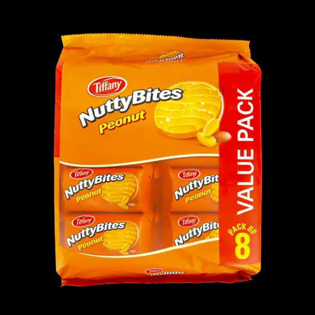 Tiffany Nutty Bites Peanut 8 x, 72g