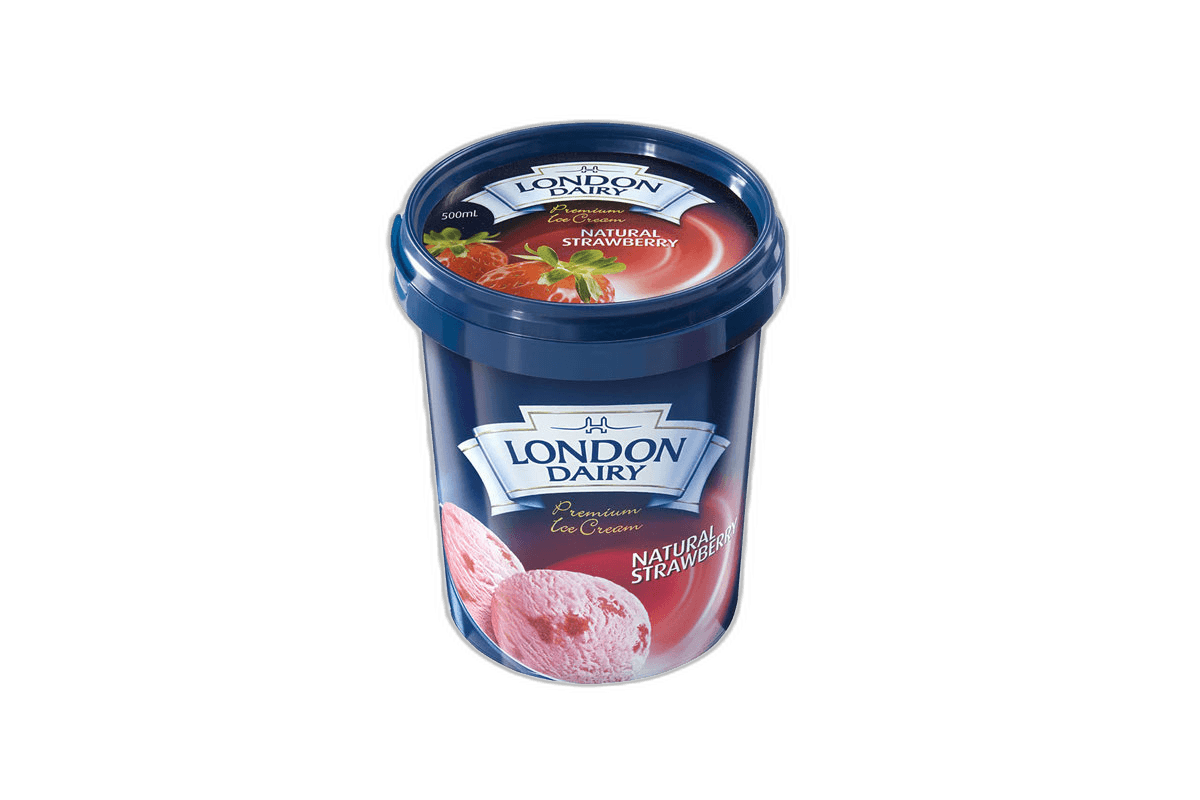 London Dairy Natural Strawberry Ice Cream 500 ml
