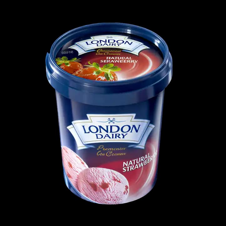 London Dairy Natural Strawberry Ice Cream, 500ml