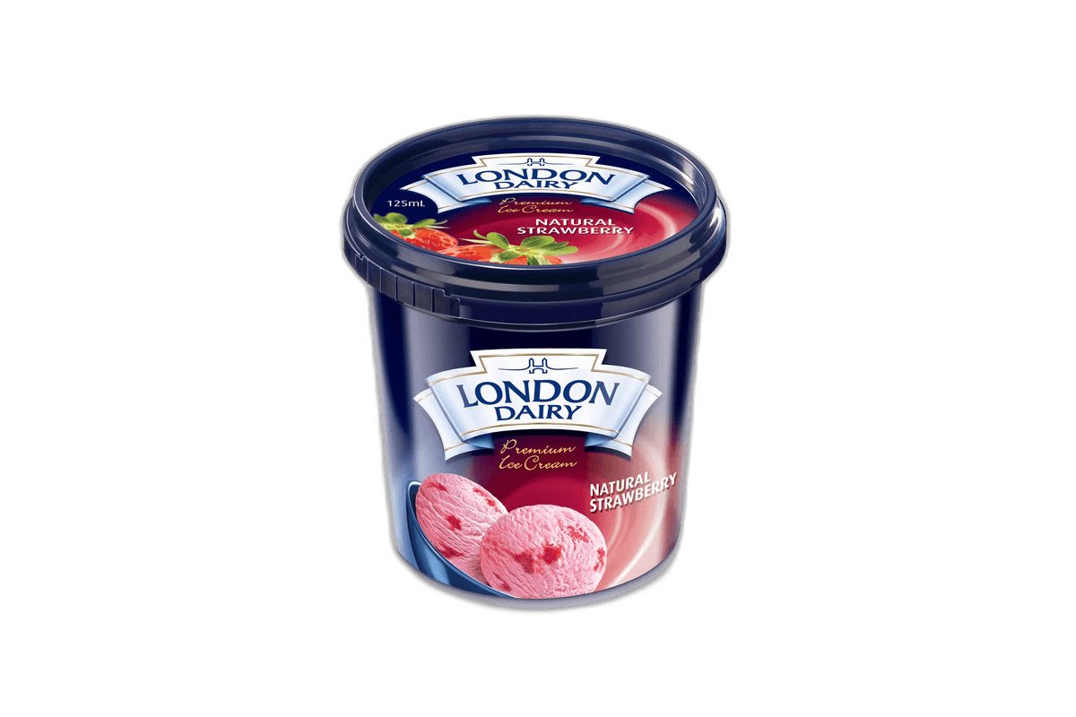 London Dairy Strawberry Ice Cream Cup 125 ml