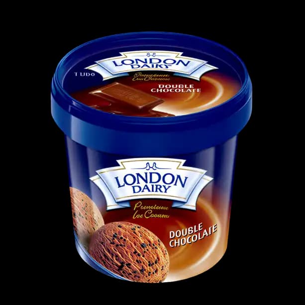 London Dairy Double Chocolate Ice Cream, 1L