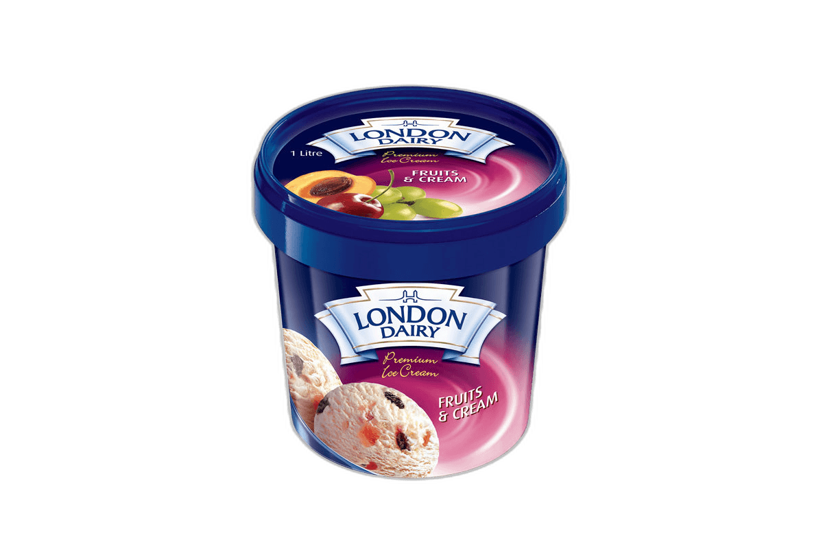 London Dairy Fruit and Dairy Ice Cream, 1L