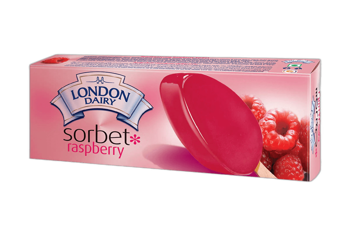 London Dairy Sorbet Stick Rasberry Ice Cream, 90ml