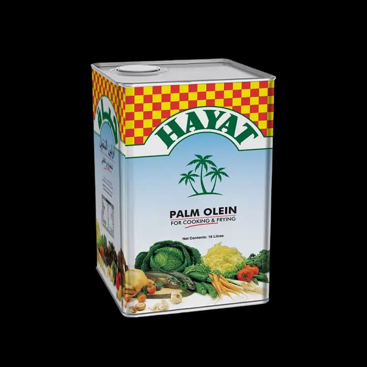 Hayat Vegetable Oil Square Tin, 18L