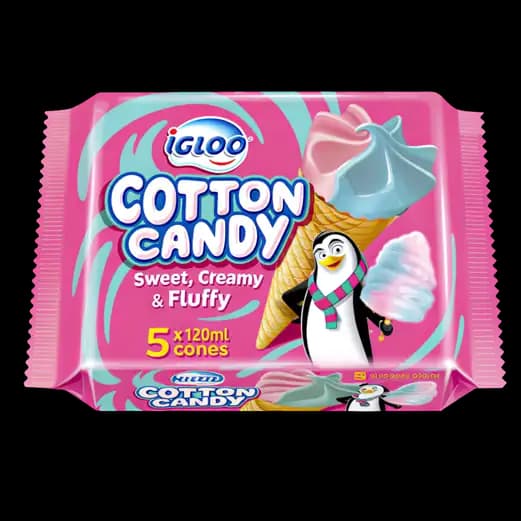 Igloo Ice Cream Multi Pack Cotton Candy 5 x, 120ml