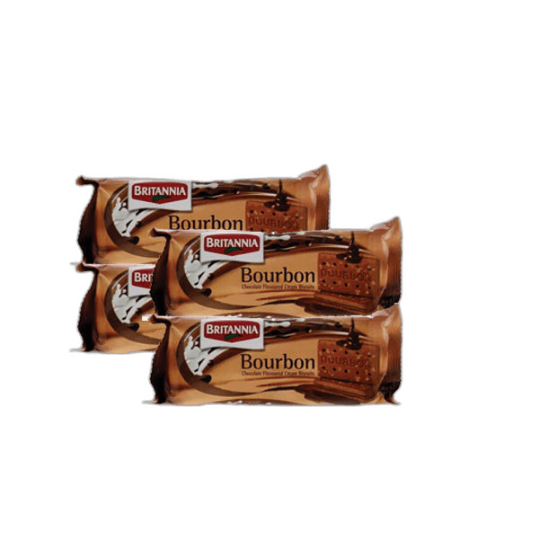 Britannia Bour Bon Cream Biscuit 4'S, 100g