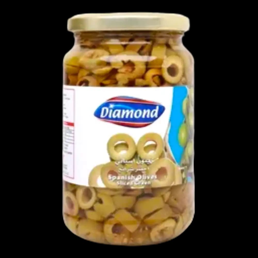 Diamond Sliced Green Olives, 170g