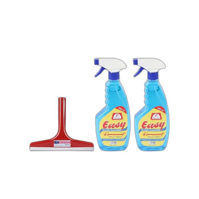 Easy Glass Cleaner 2 x, 650ml + Wiper