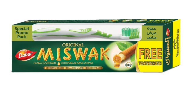 Dabur Miswak Toothpaste + Free Toothbrush, 190g