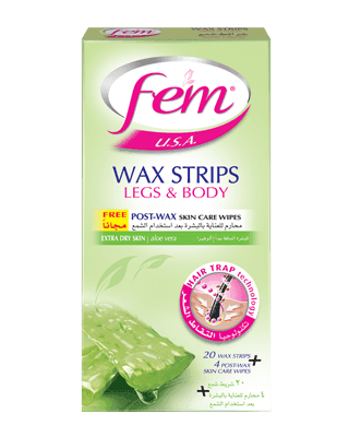 Dabur Fem Body Wax Strip - Extra Dry ( Aloe Vera ) Hair Removal