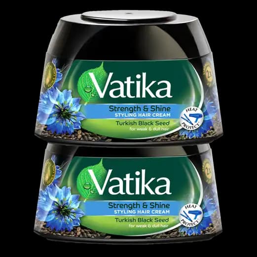 Dabur Vatika Hair Cream - Strength & Shine ( Black Seed ), 140ml x 2