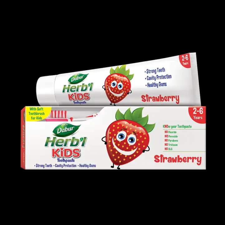 Dabur Herbl TP Kids Strw Bry, 50g + TB