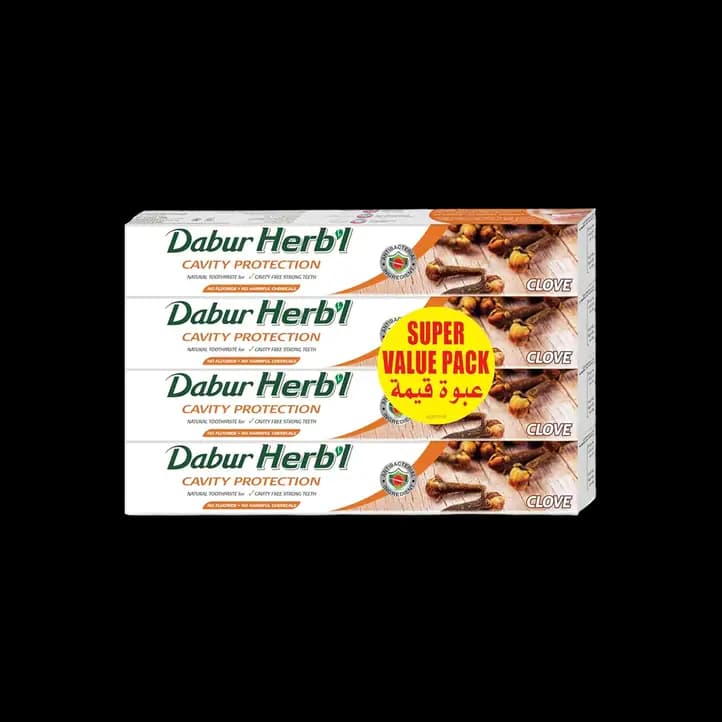 Dabur Herbal Clove Toothpaste 4 x, 100g