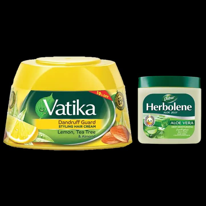 Dabur Vatika, 210ml Dadrf Guard + Herbolene 50g