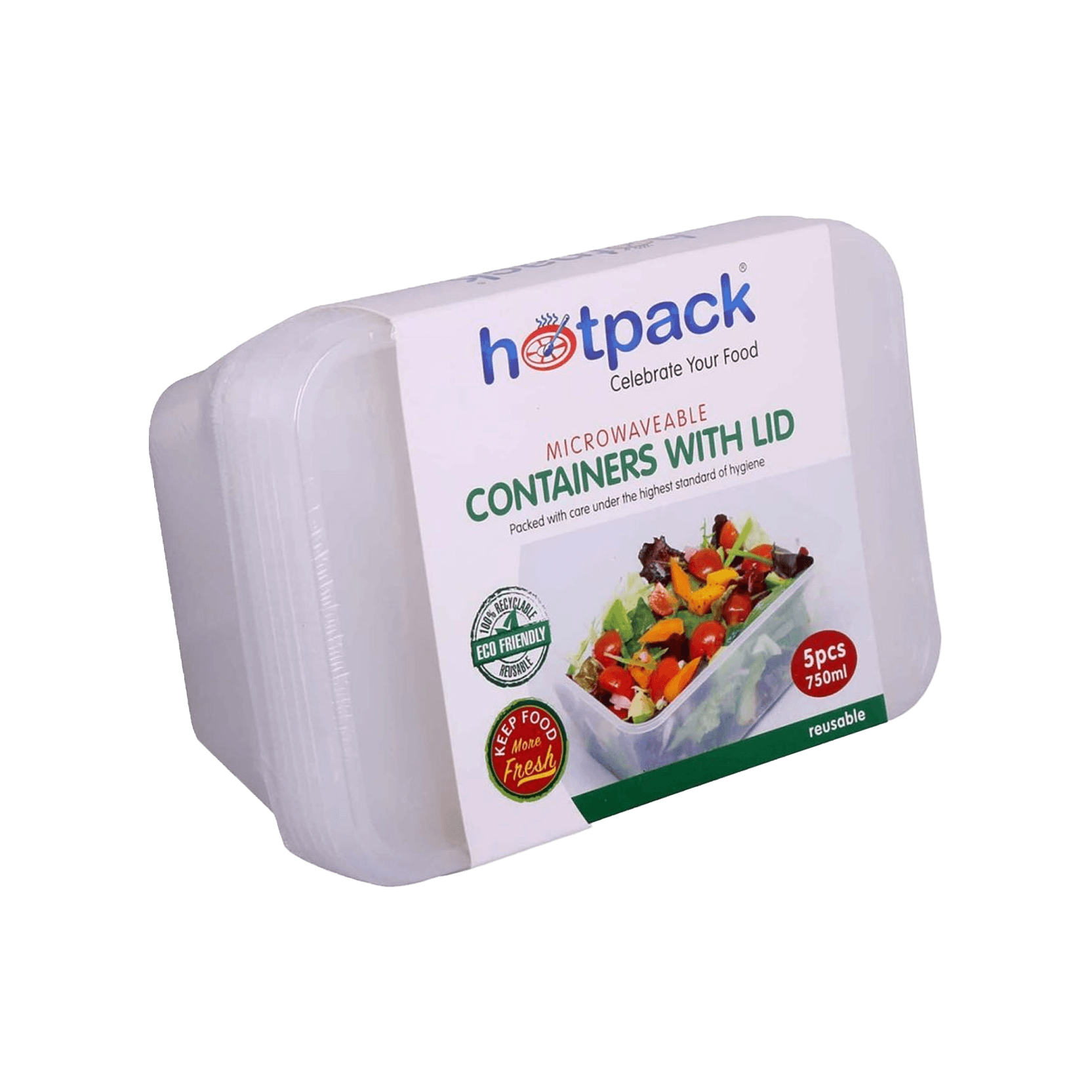 Hotpack Microwave Rectangler Container 5 x 750 ml