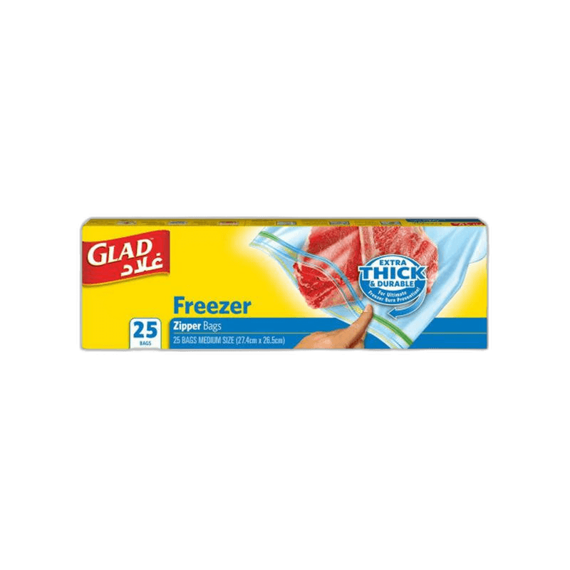 Glad Freezer Zipper Bags Gallon 25 Pack