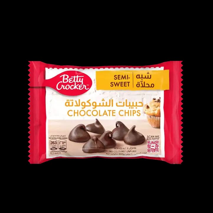 Betty Crocker Semi Sweet Chocolate Chips, 200g