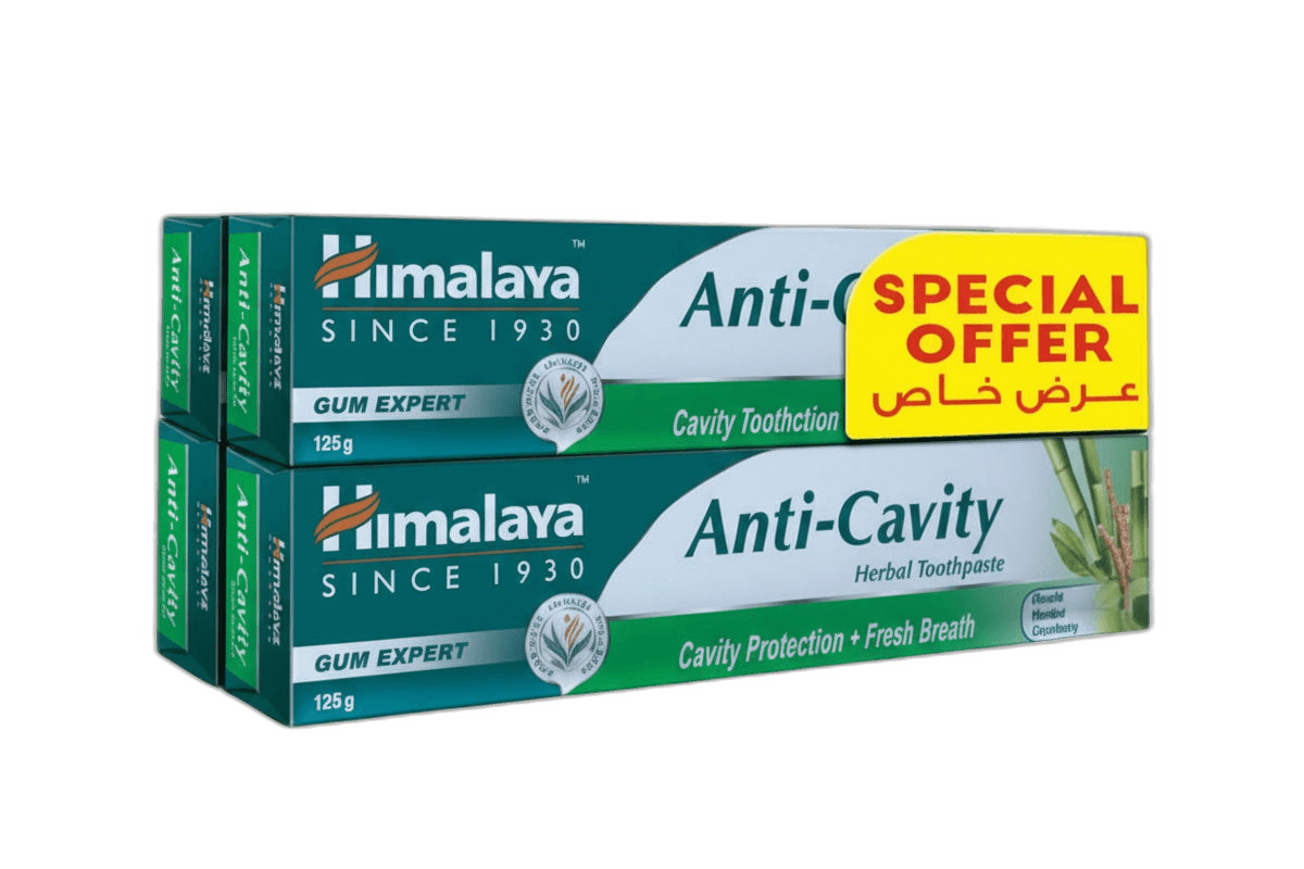 Himalaya Anti Cavity Herbal Toothpaste 4 x 125 g