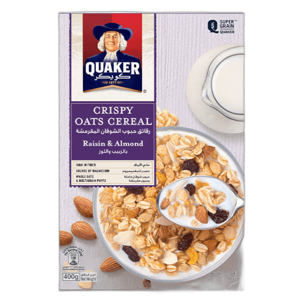 Quaker Crispy Oat Raisin & Almond, 400g