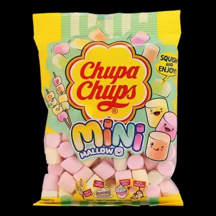 Chupa Chups Mini Mallow Org Lmn Strw Lime Flv Marshmallows & Jelly 65g