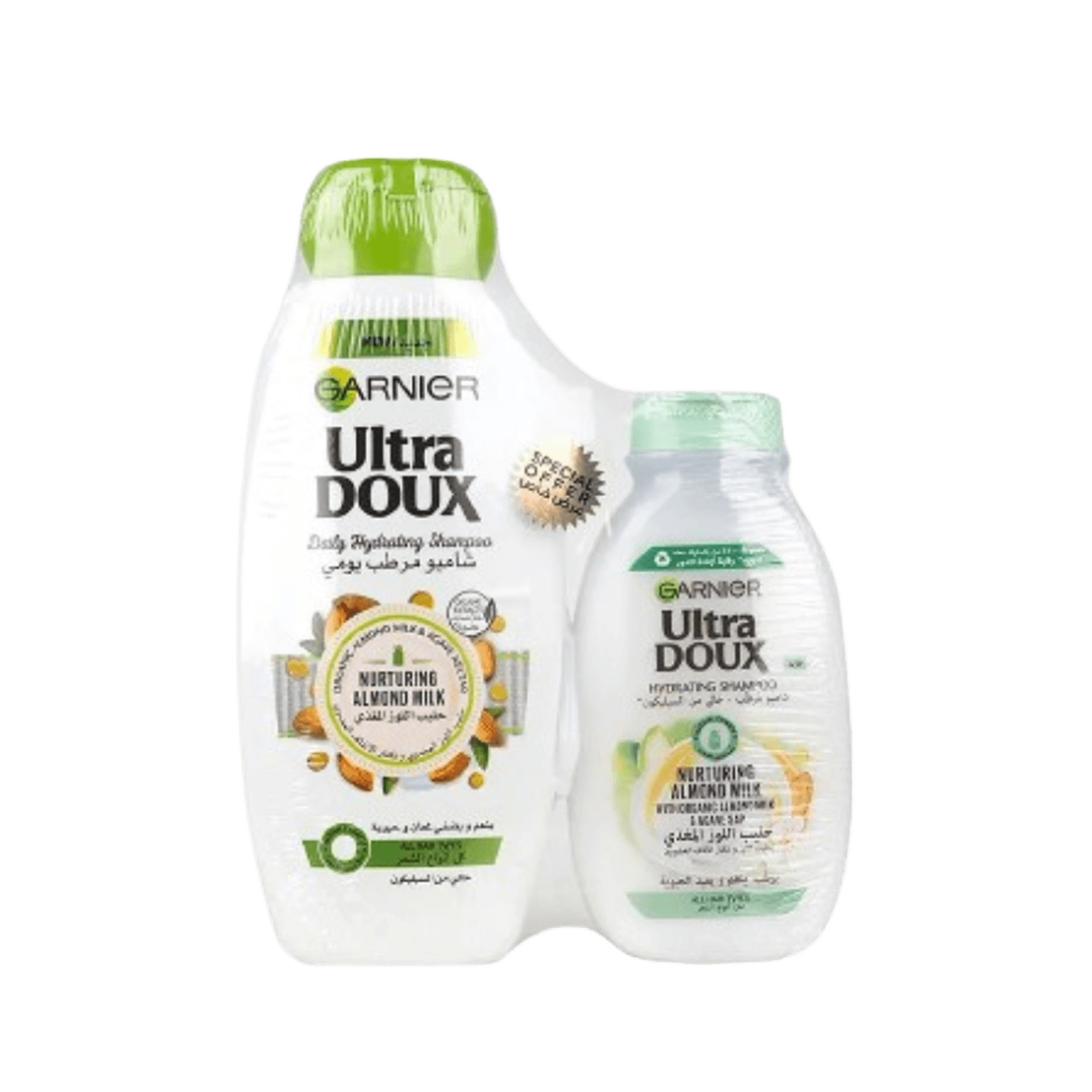 Garnier Ultra Doux Almond Milk Shampoo 400 + 200 ml