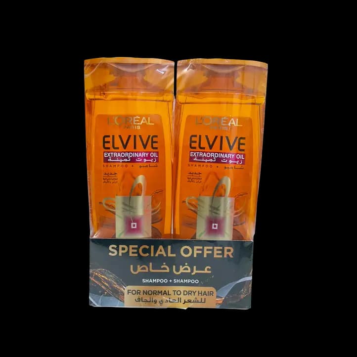 Loreal Elvive EX Oil Very Dry Hair Shampoo 2 x, 400ml