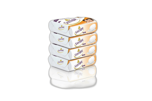 Santoor White 4 x, 125g