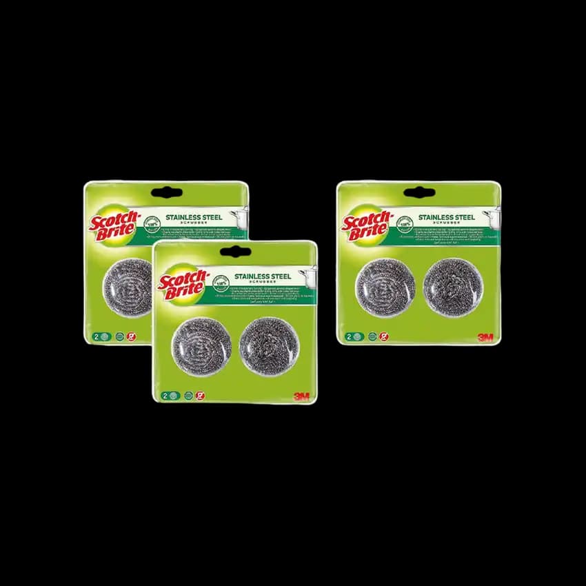 Scotch Brite Steel Spiral Ball 3 Pack