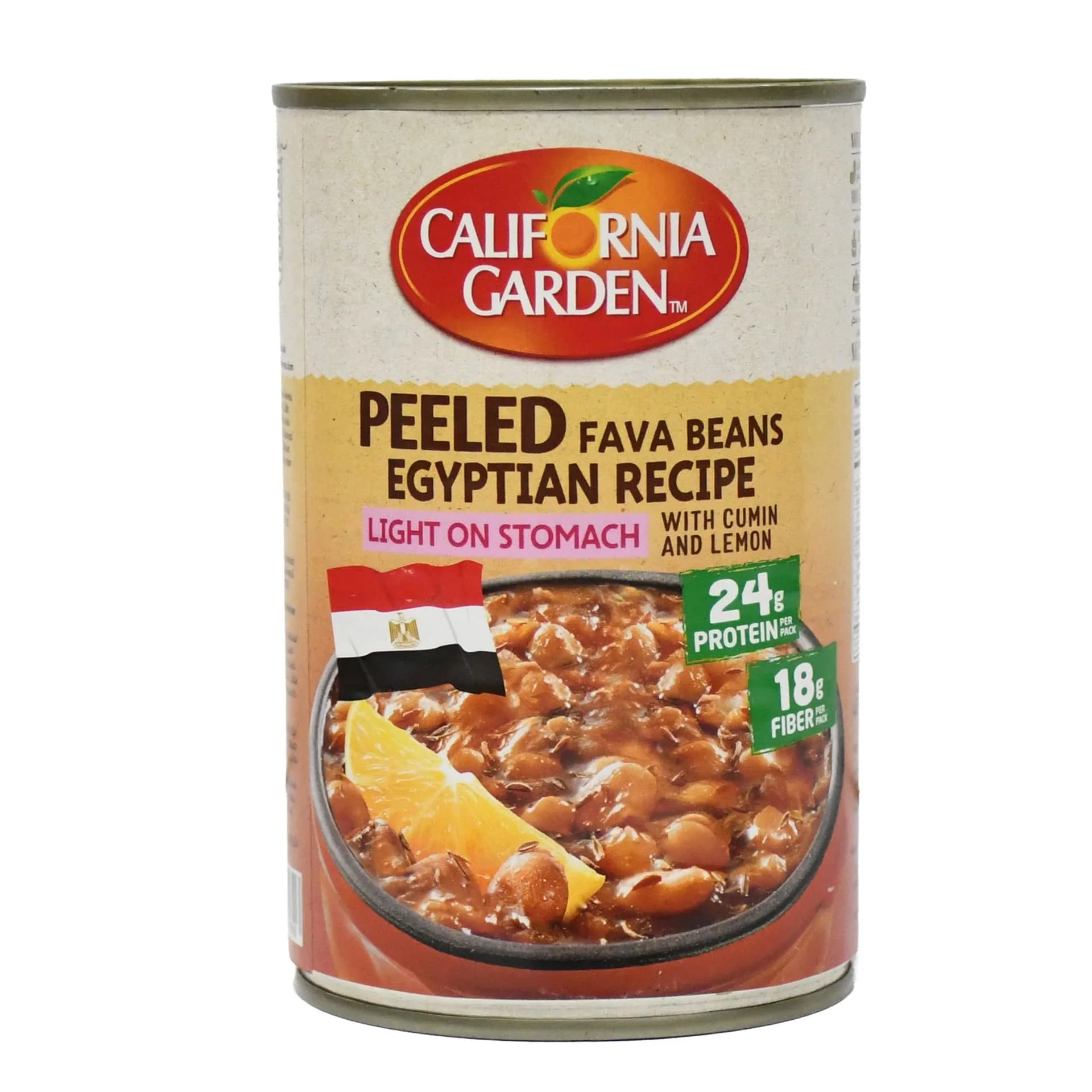California Garden Peeled Fava Beans Egyptian Recipe, 450g