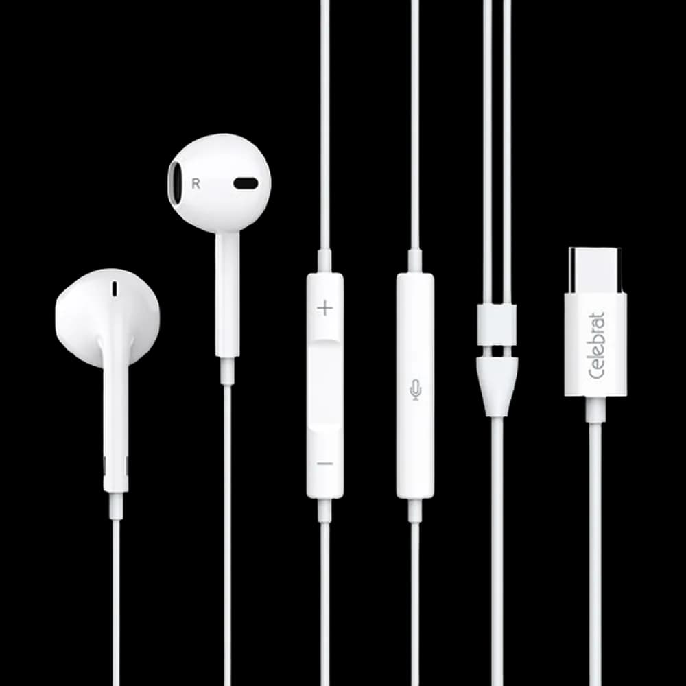 Celebrat Type-C Earphones with Mic