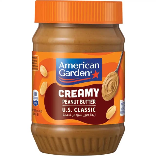 American Garden Creamy Peanut Butter, 454g