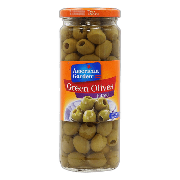 American Garden Olive Green Pitted 450 g