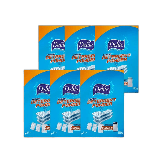 Delite Detergent Powder 6 x 110 g