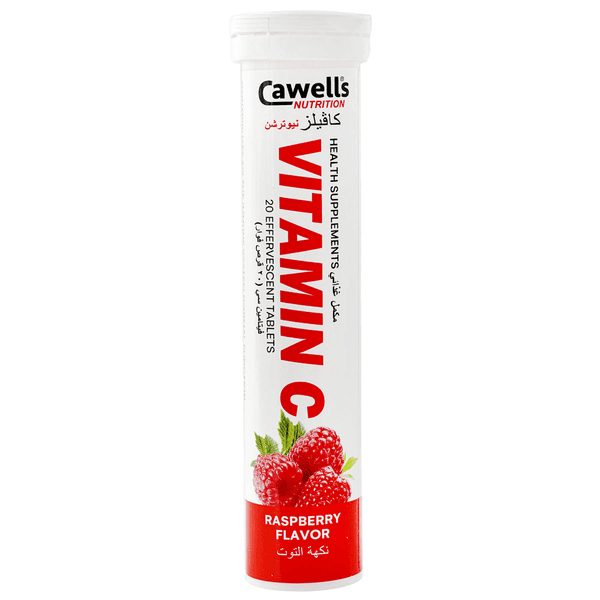 Cawells Vitamin C Effervescent 20 Tablets Raspberr