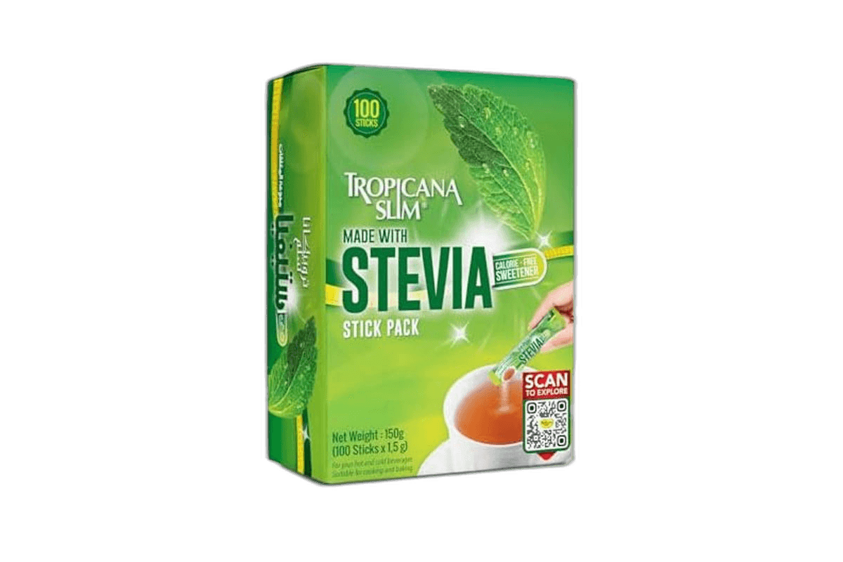 Tropicana Slim Sweetner Stevia Diet 100stick, 150g