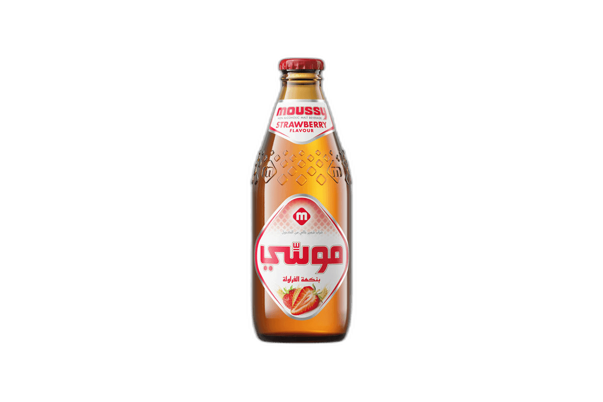 Moussy Strawberry Malt Beverage, 330ml