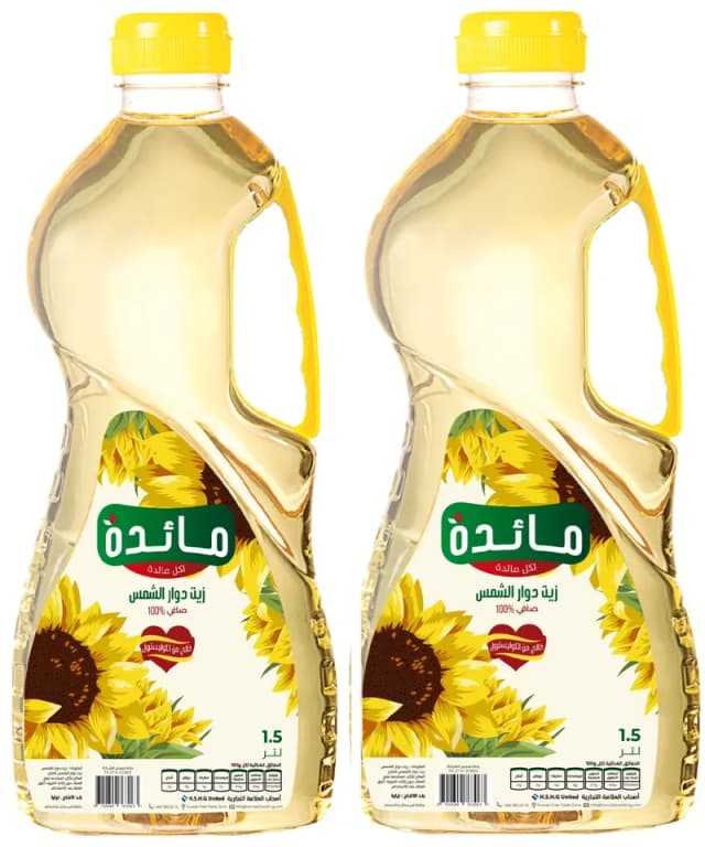 مايدا زيت دوار الشمس 2 ×، 1.5 لتر