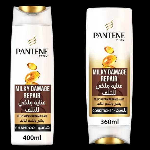 Pantene Milky Damage Repair Shampoo 400 ml + Conditioner 360 ml