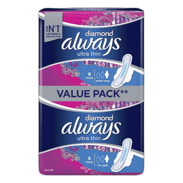 Always Diamond Ultra Thin EX Long Pads VP 12s