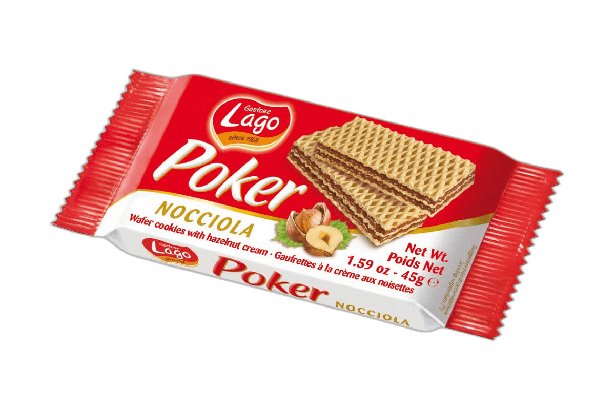 Lago Poker Wafer Hazelnut 45 g