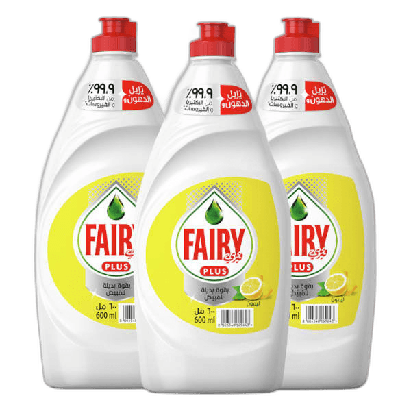 Fairy Plus Lemon 3 x 600 ml