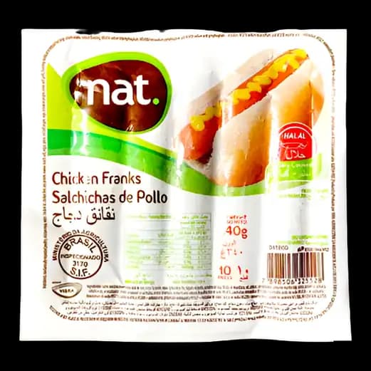 Nat Chicken Franks 4 x, 340g